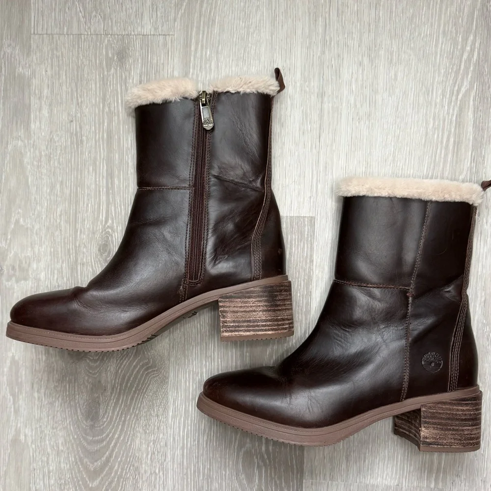 Timberland Dalston Vibe Waterproof Faux Fur Lined Boots | EUC Size 8.5 - Picture 3 of 12